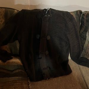 XL Brown Express Cardigan sweater